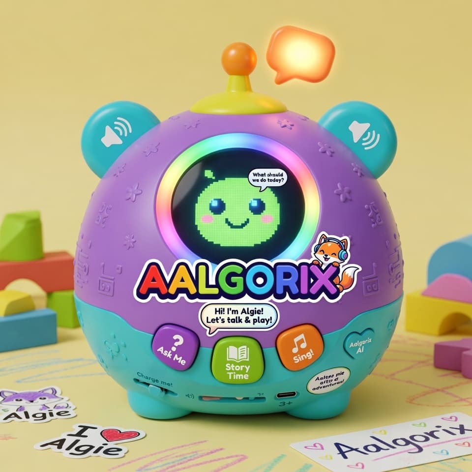 AI Toy experience with interactive learning setup